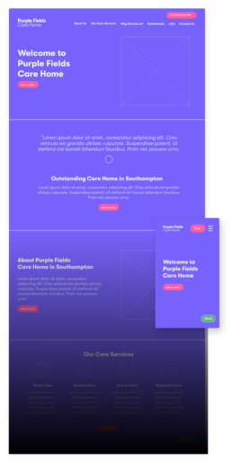 Care Home Website – Single Page Scrolling site