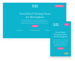 Care Home Website Landing Page